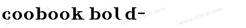 coobook bold字体转换 coobook bold字体转换